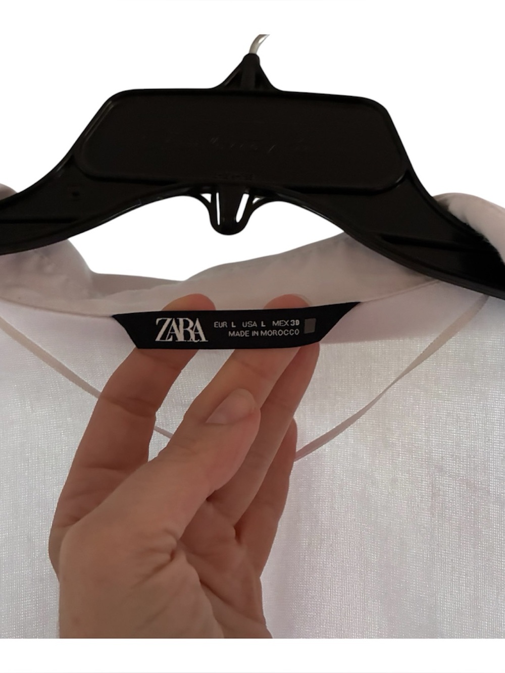 ZARA White Button-Down Blouse